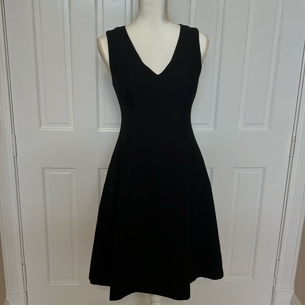Banana Republic V neck black dress 4